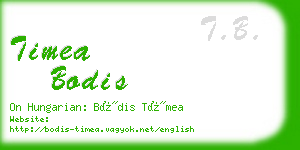 timea bodis business card